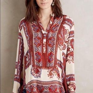 Anthropologie Tiny Asheni Tunic Top Boho Blouse